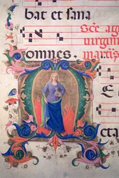 Missale 515 f.13v Historisierte Initiale 