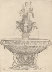 Brunnen mit Neptunstatue