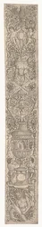 Ornamenttafel: Triton und zwei Satyrkinder