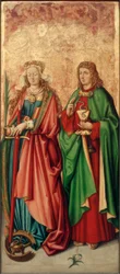Zürcher Veilchenmeister, Hl. Katharina und Johannes Evangelist