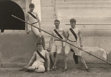 Amerikanische Athleten bei den Olympischen Sommerspielen, Athen, Griechenland. 1896