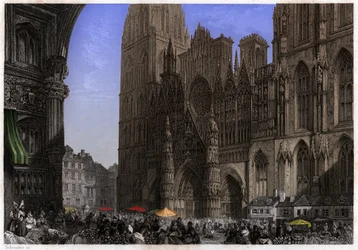 Kathedrale von Rouen, ca. 1850 (Gravur)