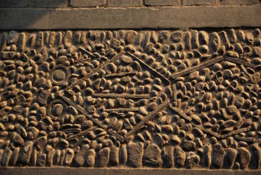 Frosch, Mosaikboden im Sommerpalast (Unesco-Welterbeliste)