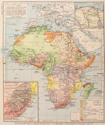 Karte, die die Aufteilung Afrikas zeigt