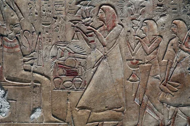 Museum der Schönen Künste, Lyon, Frankreich Kunstmuseum, Lyon, Frankreich Huyu bringt Opfergaben an Osiris