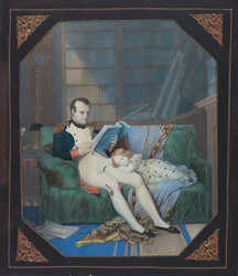 Napoleon in seinem Arbeitszimmer mit dem König von Rom, ca. 1860
