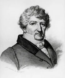 Porträt von Georges Leopold Chretien Frederic Dagobert Cuvier (1769-1832), französischer Biologe, Gravur