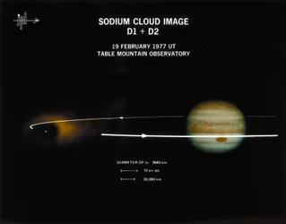 Natriumwolke um Io, einen der Monde des Jupiter