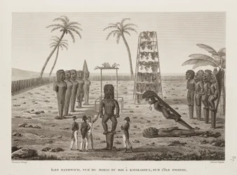 Die Morai des Königs in Kayakakoua, Sandwichinseln