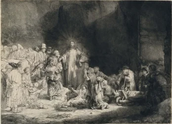 Christus mit den Kranken um sich, empfängt kleine Kinder (Der 