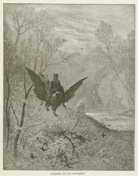 Ruggiero auf dem Hippogreif