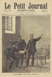 Der französische Anarchist Ravachol in seiner Gefängniszelle
