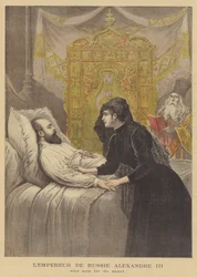 Zar Alexander III. von Russland auf seinem Sterbebett