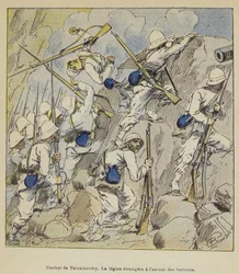 Kampf von Tsinainondry, Die Fremdenlegion stürmt die Batterien