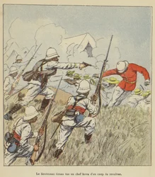 Leutnant Grass tötet einen Hova-Anführer mit einem Revolverschuss