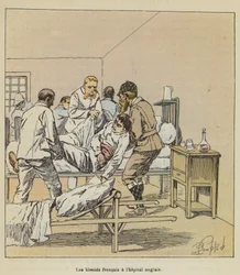Die verletzten Franzosen im englischen Krankenhaus