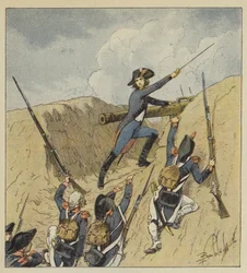 Napoleon stürmt kaum aus der Kindheit und seine ersten Schritte glänzen mit reinem Ruhm
