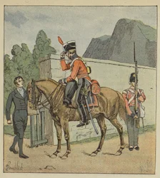 Ein Bote zu Pferd kommt nach Longwood und verlangt den Atlas von Le Sage