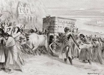 Ein Trauerzug während der XIX. Dynastie, altes Ägypten, aus Hutchinsons Geschichte der Nationen, veröffentlicht 1915