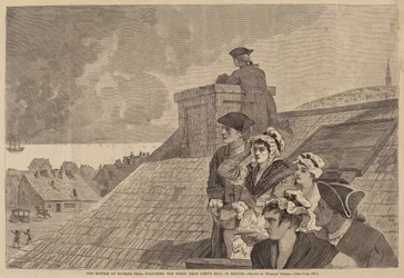 Die Schlacht von Bunker Hill - Beobachtung des Kampfes vom Copp