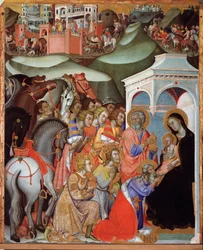 Anbetung der Heiligen Drei Könige. Gemälde von Bartolo di Fredi