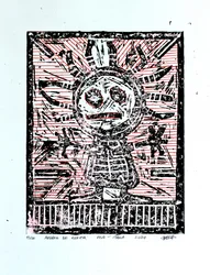Primitives Sonnenmaske