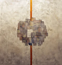Texturiertes Goldenes Geometrisches Abstrakt