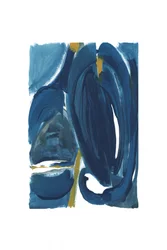 Abstrakt Blau Gold