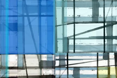 Abstrakte Blaue Fenster
