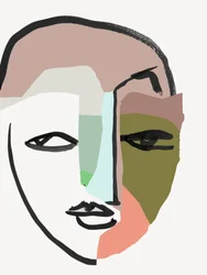 Abstraktes modernes Gesicht