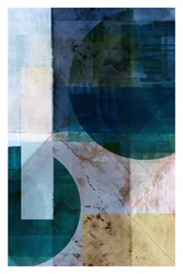 Blaue Geometrische Schichten