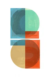 Bunte geometrische Stapel