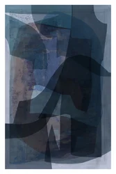 Tiefblaue geschichtete Formen