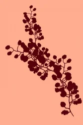 Elegante Blumensilhouette