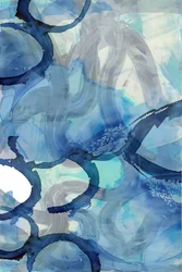 Fließendes Blaues Abstrakt