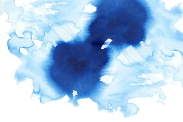 Flüssiges Blau Aquarell