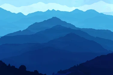 Geschichtete Blaue Berge