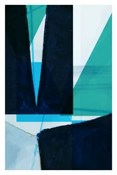 Moderne Blaue Geometrische Formen