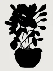 Moderne botanische Silhouette