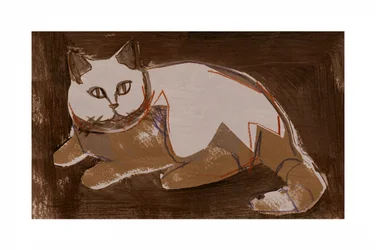 Moderne ruhende Katze