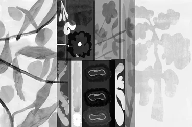 Monochrome Botanische Muster