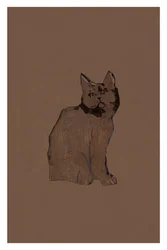 Ruhige braune Katze