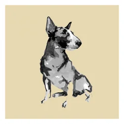 Sitzender Bullterrier