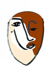 Geteiltes Gesichtsporträt