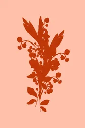 Terrakotta-Blumensilhouette
