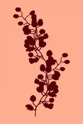 Warme botanische Silhouette