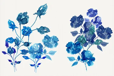 Aquarell blaue Blüten