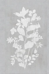 Weiße Blumensilhouette
