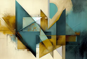 Mid-Century Modern Leinwand, abstrakte Kunstformen