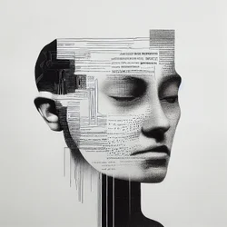 Minimalismus Männergesicht Malerei